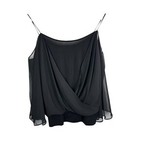 Bailey 44  Blouse Sheer Women Black Size XS Flared‎ Sleeve